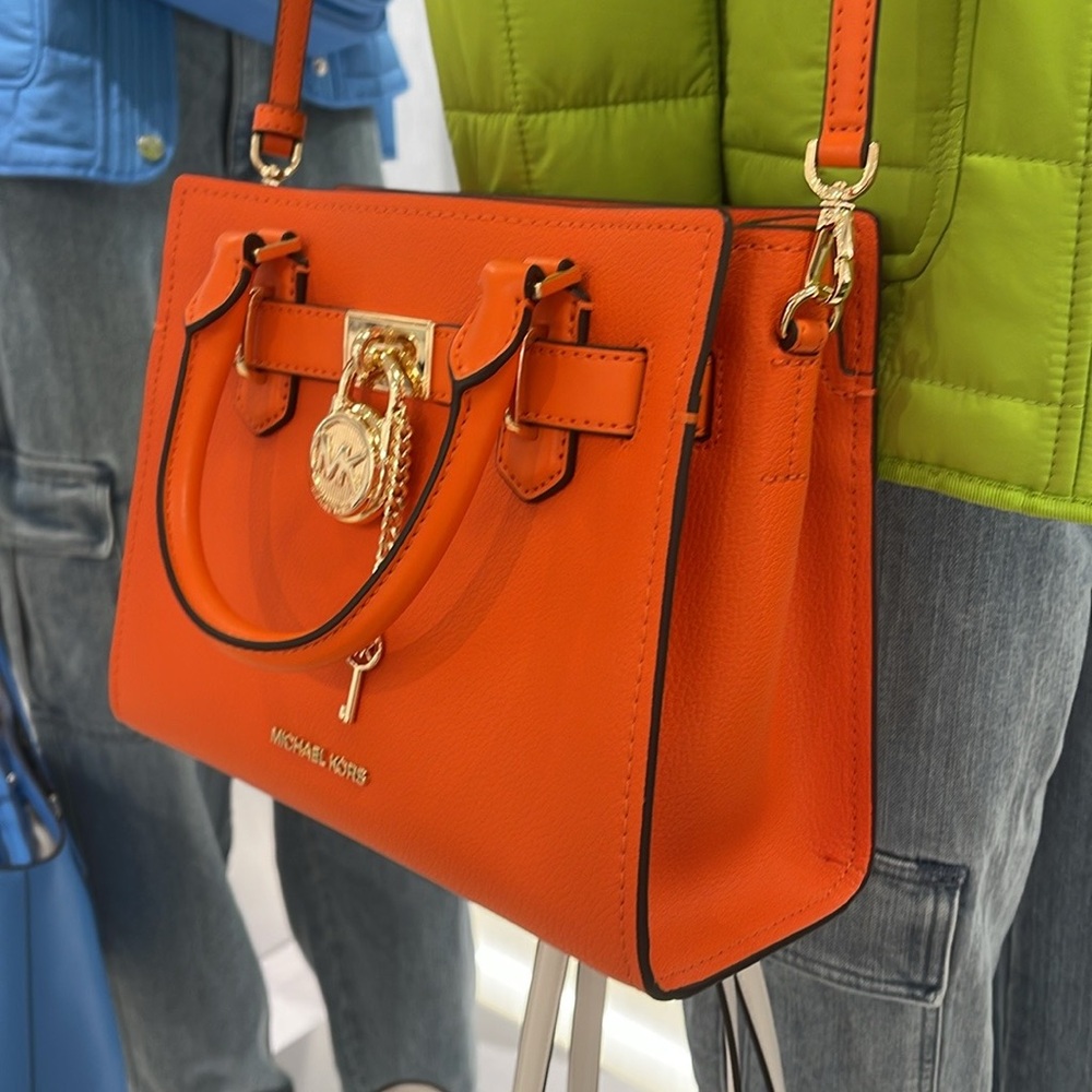 Michael Kors Hamilton Small Satchel Shoulder Crossbody Bag 
Poppy 
NWT - Picture 2 of 16